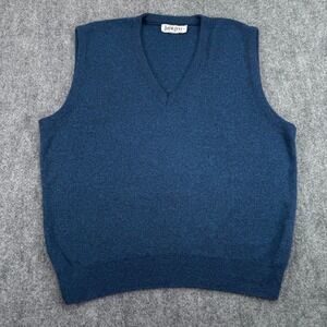 Vintage Jantzen Sweater‎ Vest Mens XL Blue Black V Neck Sleeveless Made In USA